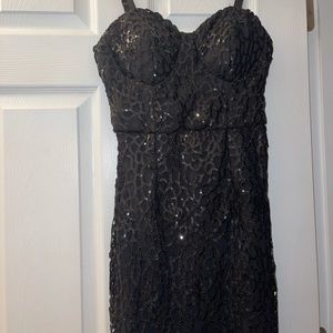 Bebe black sequin dress